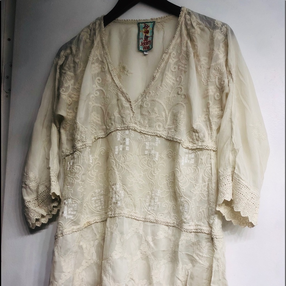 Johnny Was silk blouse